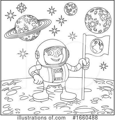 Royalty-Free (RF) Astronaut Clipart Illustration by AtStockIllustration - Stock Sample #1660488