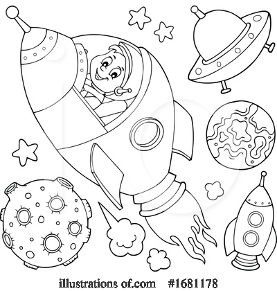 Royalty-Free (RF) Astronaut Clipart Illustration by visekart - Stock Sample #1681178