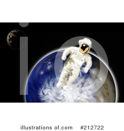 Royalty-Free (RF) Astronaut Clipart Illustration by patrimonio - Stock Sample #212722