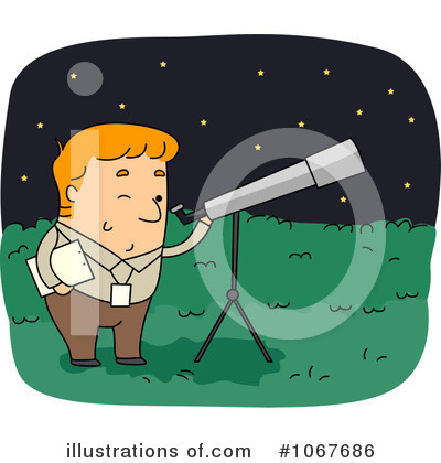 Royalty-Free (RF) Astronomer Clipart Illustration by BNP Design Studio - Stock Sample #1067686