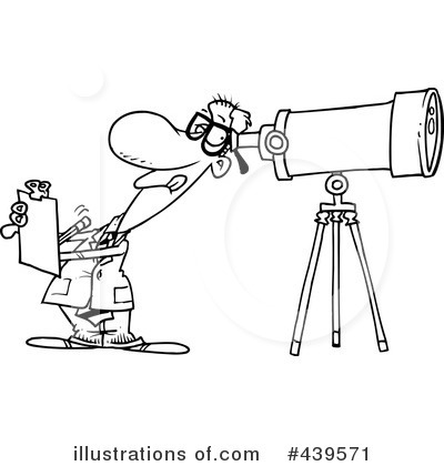 Royalty-Free (RF) Astronomer Clipart Illustration by toonaday - Stock Sample #439571