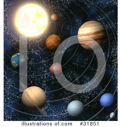 Solar System Clipart #31851 by AtStockIllustration