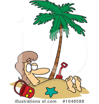 Buried In Sand Clipart #1046588 by toonaday