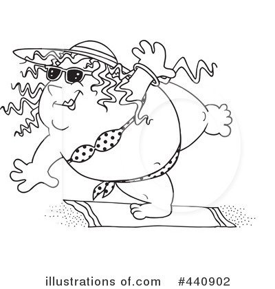Royalty-Free (RF) At The Beach Clipart Illustration by toonaday - Stock Sample #440902