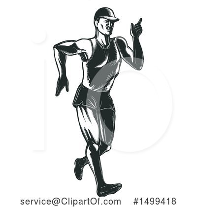 Royalty-Free (RF) Athlete Clipart Illustration by patrimonio - Stock Sample #1499418