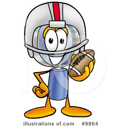 Football Clipart #9864 by Toons4Biz