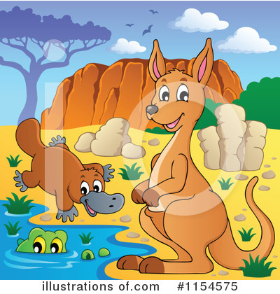 Royalty-Free (RF) Aussie Animal Clipart Illustration by visekart - Stock Sample #1154575