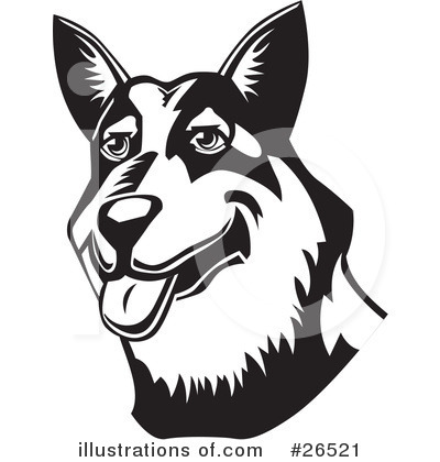 Royalty-Free (RF) Australian Cattle Dog Clipart Illustration by David Rey - Stock Sample #26521