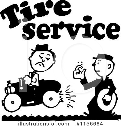 Flat Tire Clipart #1156664 by BestVector