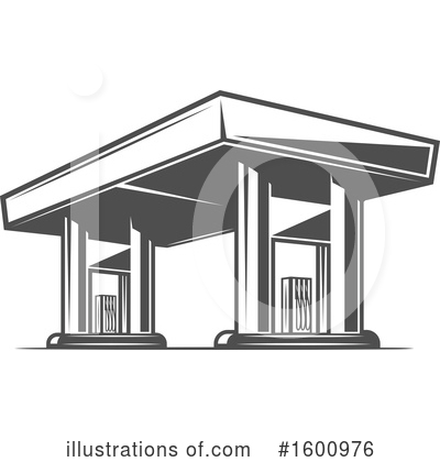 Gas Station Clipart #1600976 by Vector Tradition SM