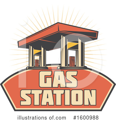 Gas Station Clipart #1600988 by Vector Tradition SM