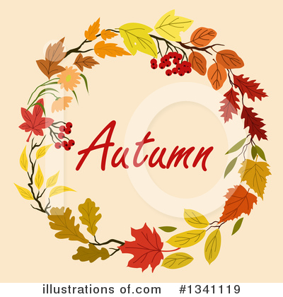 Autumn Wreath Clipart #1341119 by Vector Tradition SM