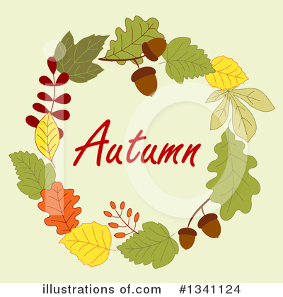 Autumn Wreath Clipart #1341124 by Vector Tradition SM