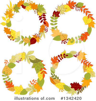Autumn Wreath Clipart #1342420 by Vector Tradition SM