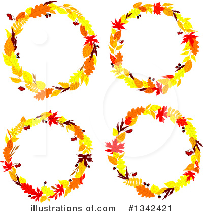 Autumn Wreath Clipart #1342421 by Vector Tradition SM