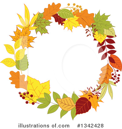Autumn Wreath Clipart #1342428 by Vector Tradition SM