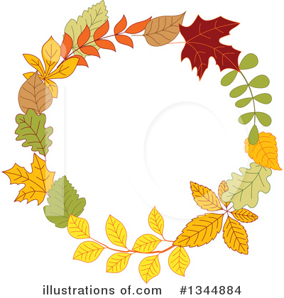 Autumn Wreath Clipart #1344884 by Vector Tradition SM