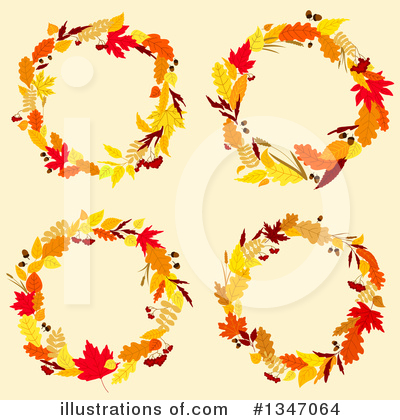 Royalty-Free (RF) Autumn Wreath Clipart Illustration by Vector Tradition SM - Stock Sample #1347064