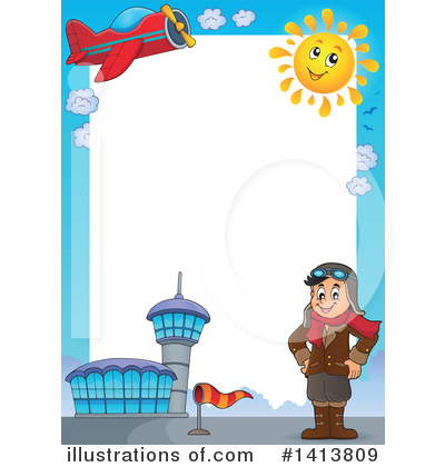 Royalty-Free (RF) Aviator Clipart Illustration by visekart - Stock Sample #1413809
