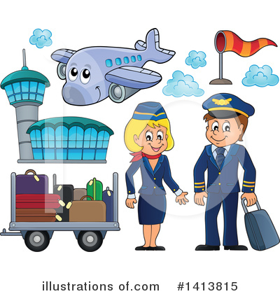 Flight Attendant Clipart #1413815 by visekart