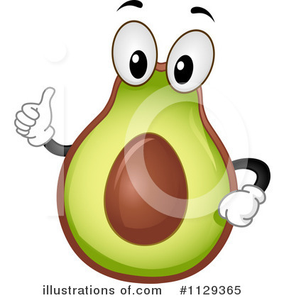 Royalty-Free (RF) Avocado Clipart Illustration by BNP Design Studio - Stock Sample #1129365