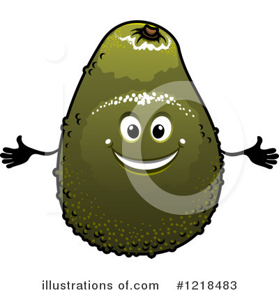 Royalty-Free (RF) Avocado Clipart Illustration by Vector Tradition SM - Stock Sample #1218483