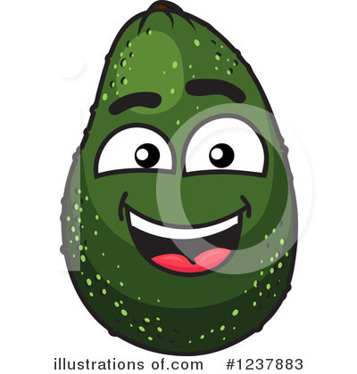 Royalty-Free (RF) Avocado Clipart Illustration by Vector Tradition SM - Stock Sample #1237883