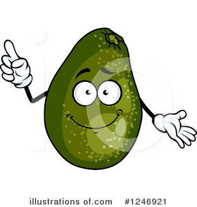 Royalty-Free (RF) Avocado Clipart Illustration by Vector Tradition SM - Stock Sample #1246921
