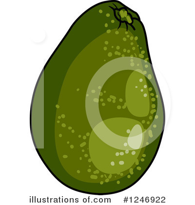 Royalty-Free (RF) Avocado Clipart Illustration by Vector Tradition SM - Stock Sample #1246922