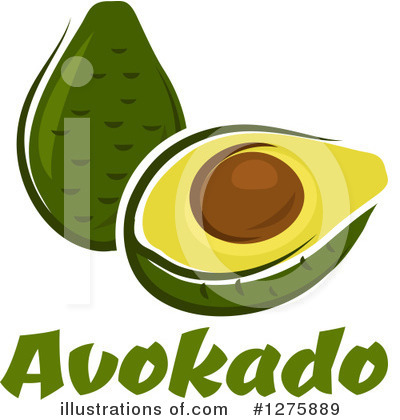 Royalty-Free (RF) Avocado Clipart Illustration by Vector Tradition SM - Stock Sample #1275889
