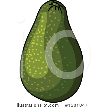 Royalty-Free (RF) Avocado Clipart Illustration by Vector Tradition SM - Stock Sample #1301847