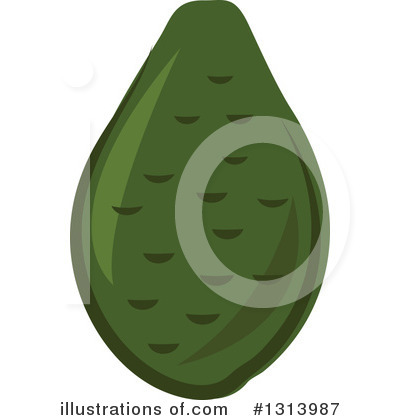 Royalty-Free (RF) Avocado Clipart Illustration by Vector Tradition SM - Stock Sample #1313987