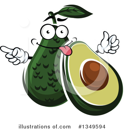Royalty-Free (RF) Avocado Clipart Illustration by Vector Tradition SM - Stock Sample #1349594