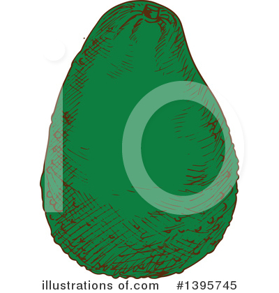 Royalty-Free (RF) Avocado Clipart Illustration by Vector Tradition SM - Stock Sample #1395745
