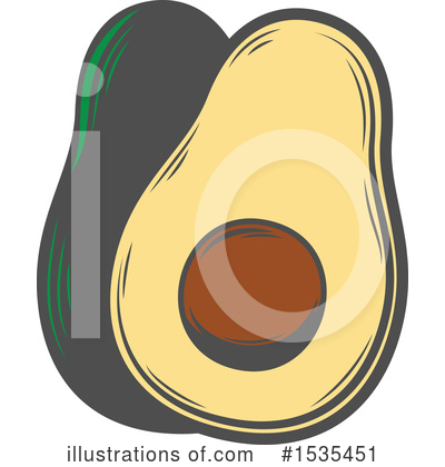 Royalty-Free (RF) Avocado Clipart Illustration by Vector Tradition SM - Stock Sample #1535451