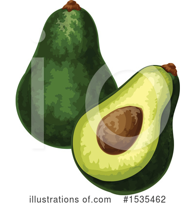 Royalty-Free (RF) Avocado Clipart Illustration by Vector Tradition SM - Stock Sample #1535462
