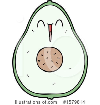 Royalty-Free (RF) Avocado Clipart Illustration by lineartestpilot - Stock Sample #1579814