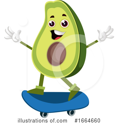 Royalty-Free (RF) Avocado Clipart Illustration by Morphart Creations - Stock Sample #1664660