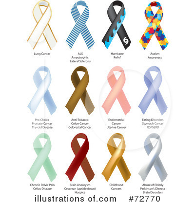 Royalty-Free (RF) Awareness Ribbons Clipart Illustration by inkgraphics - Stock Sample #72770