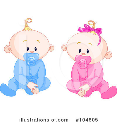 Royalty-Free (RF) Babies Clipart Illustration by Pushkin - Stock Sample #104605