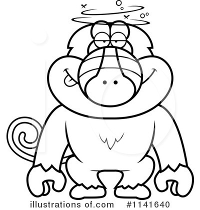 Royalty-Free (RF) Baboon Clipart Illustration by Cory Thoman - Stock Sample #1141640