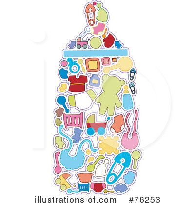Royalty-Free (RF) Baby Bottle Clipart Illustration by BNP Design Studio - Stock Sample #76253
