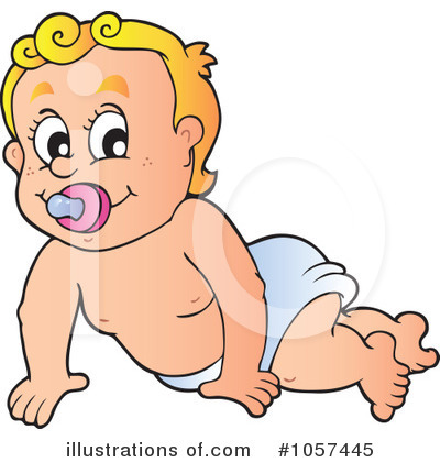 Royalty-Free (RF) Baby Clipart Illustration by visekart - Stock Sample #1057445