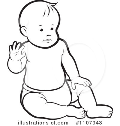 Royalty-Free (RF) Baby Clipart Illustration by Lal Perera - Stock Sample #1107943