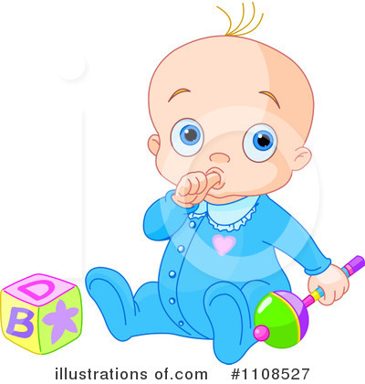 Royalty-Free (RF) Baby Clipart Illustration by Pushkin - Stock Sample #1108527