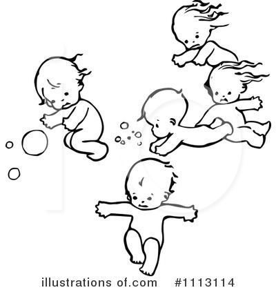 Swimming Clipart #1113114 by Prawny Vintage