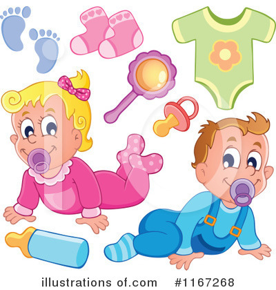 Royalty-Free (RF) Baby Clipart Illustration by visekart - Stock Sample #1167268