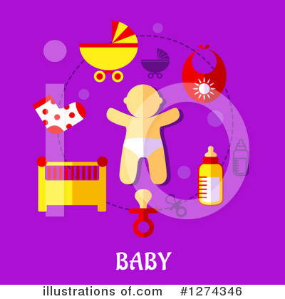Baby Bottle Clipart #1274346 by Vector Tradition SM