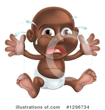 Black Baby Clipart #1296734 by AtStockIllustration