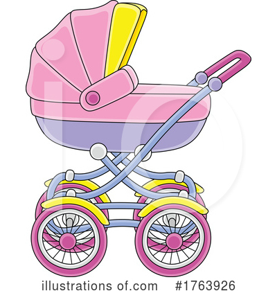 Baby Carriage Clipart #1763926 by Alex Bannykh